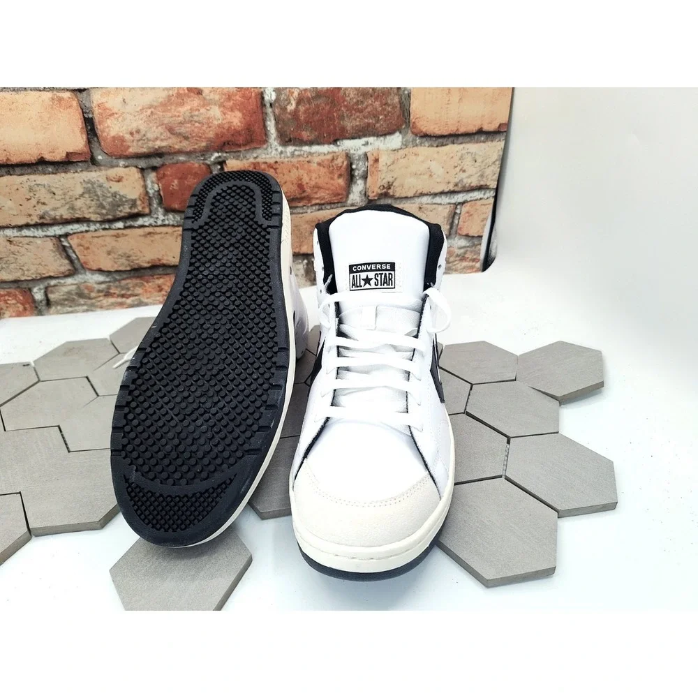 NEW Converse Pro Blaze Classic Mid Shoes White Black Egret Mens Size 12 A07938C - Picture 7 of 10